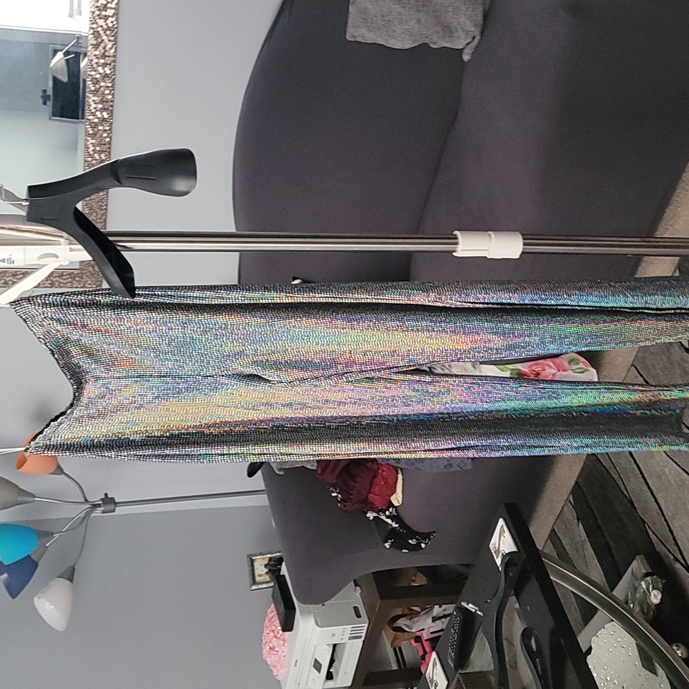 Long High-waisted AB Shimmer Pants